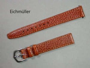 Eichmüller echt Büffelleder Uhrenarmband Braun 14mm silberne Schließe 6652 - Bild 1 von 2