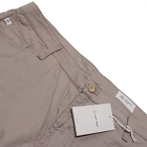 AG NWT 5 Pocket Jean Cut Pants Size 42 US In Solid Beige Cotton Blend - Picture 1 of 20