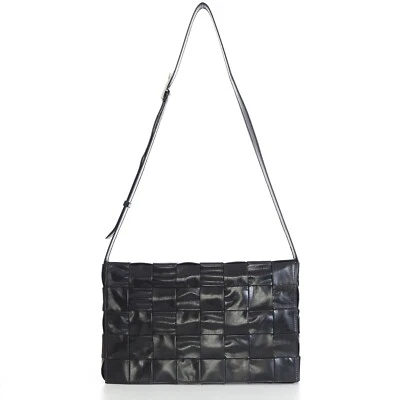 Maxi Bolso Cassette Bandolera BOTTEGA VENETA 3300$ Para Hombre - Cuero Intreccio Negro Foto 1 de 4