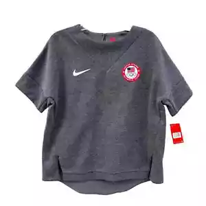 Sudadera Nike Talla L Top Equipo Olímpico EE. UU. Tecnología Lanza Crew Mangas Cortas Nueva con etiquetas - Imagen 1 de 10