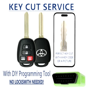 KEY CUT SERVICE 2014-2019 Toyota Camry Corolla HYQ12BDM H Chip Top Quality USA - Picture 1 of 8