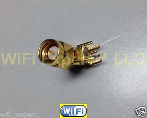 1 x PCB Mount SMA male Right Angle Coaxial Gold RF Connector Adapter USA - Picture 1 of 4