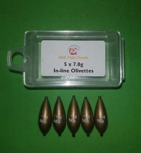 SRG Pole Floats 5 x In-line Olivettes Non Toxic Various Sizes Available - Picture 1 of 1