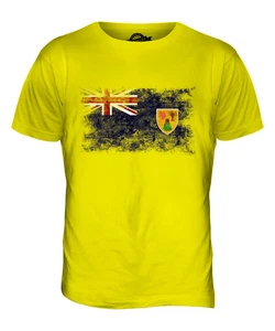 ISOLE TURKS E CAICOS BANDIERA VENDEMMIA T-SHIRT UOMO TEE SHIRT XS S M L XL 2XL - Foto 1 di 21