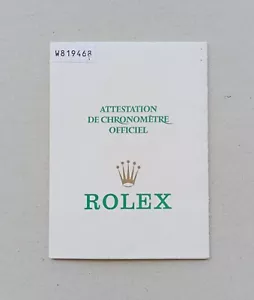 ROLEX Guarantee Warranty Paper Booklet ""W"" Serial Daytona 16520 Patrizzi - Picture 1 of 5