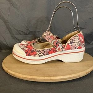 Dansko Valerie Mary Jane Damen 7/38 Blumen Stoff Vegan Clogs Schuhe - Bild 1 von 12