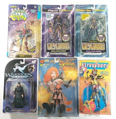 Lote de figuras de acción vintage de McFarlane Skybolt Malibu ¡Juega! Juguetes nuevos precintados  Foto 1 de 4