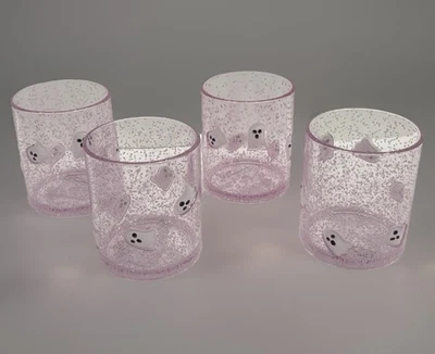 S/4- VIRAL Halloween Pottery Barn Dupe Acrylic PINK Ghost 10oz Drink Tumbler NEW - Image 1 of 4