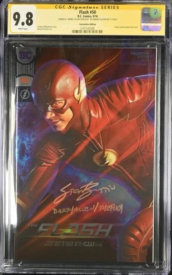 FIRMADO POR GRANT GUSTIN CGC 9.8 FLASH #50 PROGRAMA DE TELEVISIÓN FOTO LÁMINA VARIANTE Foto 1 de 3