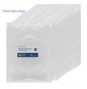 50Pcs Pre-Cut Design Sealing Bags Bag for Vacuum Sealer Heat Seal Food Storage - Picture 1 of 7