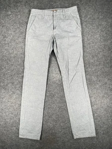 Joes Pants Mens 30 Gray Indigo Herringbone Cotton Chinos Casual Slim Fit W30 - Picture 1 of 12