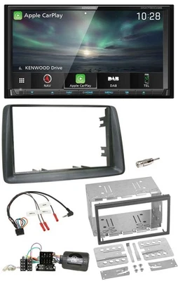 Kenwood Bluetooth USB 2DIN Lenkrad TMC DAB Navigation für Fiat Panda 2007-2012 g - Bild 1 von 4