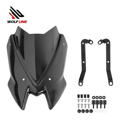 WOLFLINE Windshields Windshield Deflector Spoiler For Kawasaki Z650 2020-2024 - Image 1 of 4