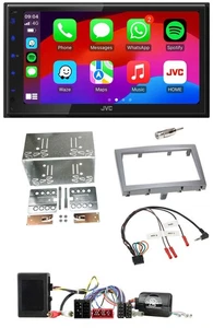 JVC Bluetooth USB Lenkrad 2DIN DAB Autoradio für Porsche 911 Boxster Cayman silb - Bild 1 von 11