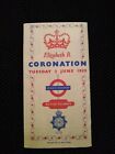 Elizabeth R Coronation 2/06/53 British Railways London Transport Map QE2 guide