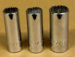 New PROTO USA Professional Chrome Socket 3/8" Dr. 12PT SAE - SELECT SIZE- Fr.Sh. - Picture 1 of 1