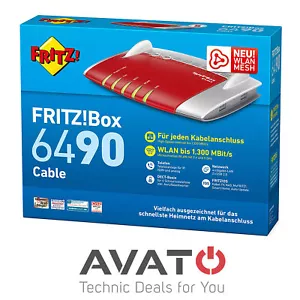 AVM FRITZBox 6490 Kabelmodem 4-Port Gigabit WLAN MESH Router *Frei nutzbar* - Bild 1 von 3