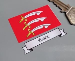 Adesivo esterno Essex Flag & Sash County 2" auto bici scooter casa contee - Foto 1 di 1
