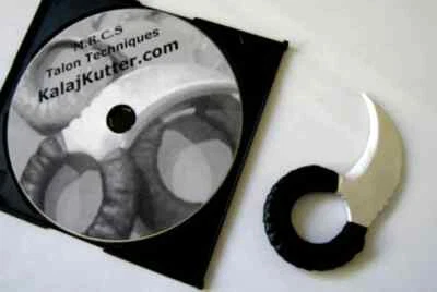 Karambit Talon Aluminum Knife DVD Kerambit Defense Kali Training Kalaj Kutter® - Image 1 of 2