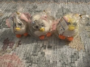 Very Rare Baby Loobie Mini Fake Furby 1999 Plush Keychain 4" LOT OF 3 - Picture 1 of 6