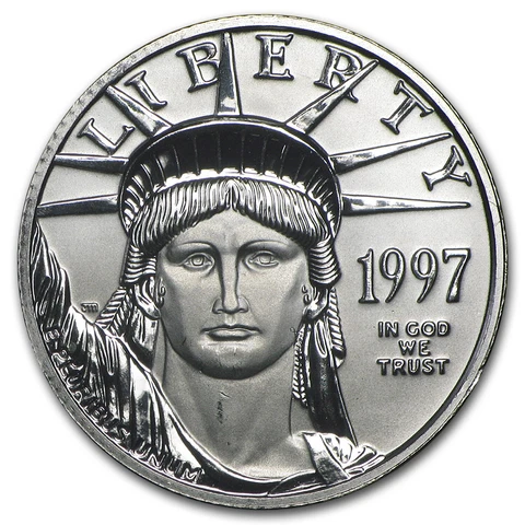 1997 1/4 oz Platinum American Eagle BU - SKU #50129 Cover