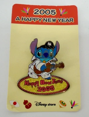 Disney Japan Stitch Elvis Happy New Year 2005 JDS Pin 35343 - Image 1 of 3