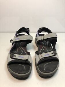 Ecco Yucatan Receptor Gray Purple Walking Sport Sandals Women’s Sz 39EU/8.5US