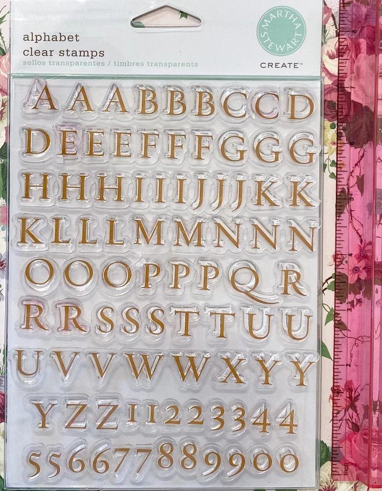 ¡NUEVO! SELLOS DEL ALFABETO por Martha Stewart ABC texto escritura diario tarjetas  Foto 1 de 1
