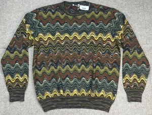 Missoni Vtg Men's Made In Italy Long Sleeve Zig Zap Pattern Sweater Size 52 - Picture 1 of 14