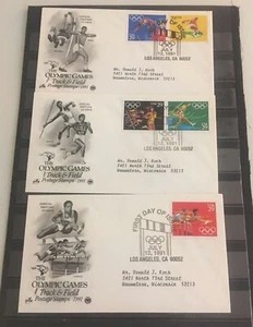 US First Day Covers All Addressed Olympic Games July 1991 29 Cent Others H-83 - Picture 1 of 11