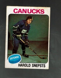 1975-76.  OPC.  Harold Snepsts.   rookie.  #396.  EX - Picture 1 of 2