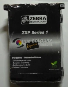Cinta de color Zebra ZXP 1 negra 800011-101 para impresora de tarjetas ZXP1 embalaje original - Imagen 1 de 1
