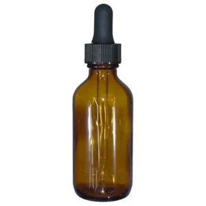 2oz Amber Boston Round Glass Bottles Jar w/ Black dropper 12 pack+3 free blue - Picture 1 of 3