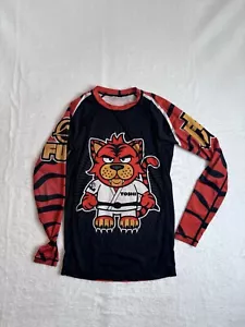 Fuji MMA Jiu Jitsu Toshi Black Orange Active Shirt Long Sleeve Youth M * - Picture 1 of 7