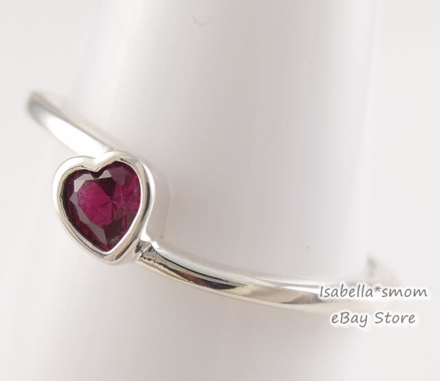 Retired Pandora One Love Red Heart Ring Size 7 190896SGR-54/7