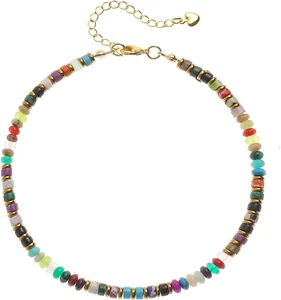 Natural Stone Beaded Anklets for Women Handmade Beach Boho Turquoise Beads Ankle - Picture 1 of 12