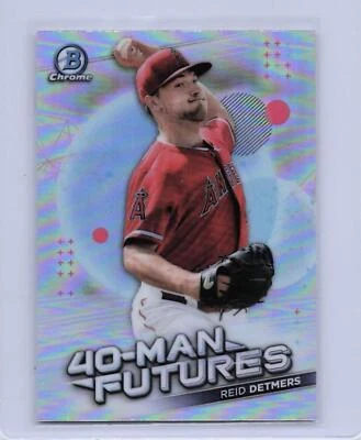 2021 BOWMAN CHROME 40-MAN FUTURES REFRACTOR #FMF-9 REID DETMERS - Image 1 of 2