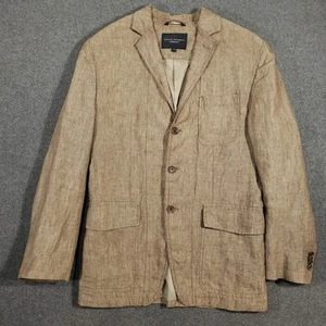 Banana Republic Pure Linen Sport Coat Men's Size 38R Tan Brown Three Button - Picture 1 of 14