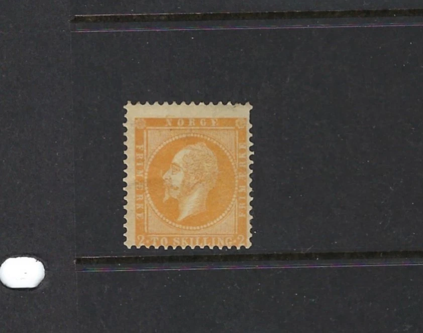 Норвегия 1856 2 навык желтый тонкий новом оригинальной резинки Facit 2 - Изображение 1 из 1