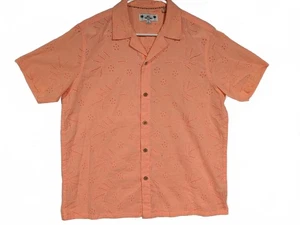 Camicia da campeggio Free Planet ricamata con occhielli floreali pesca manica corta uomo piccola - Foto 1 di 7