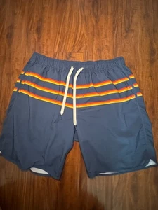 Fair Harbor Swim Trunks Mens Size Large The Anchor Stripe Lined with Drawstring - Picture 1 of 6