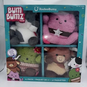 Bum Bumz RODEO plush SET of 4! EXCLUSIVE EXTRA 7.5" Lexie The Longhorn Bull Cow - Picture 1 of 9