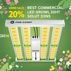 Lámpara LED para plantas Phlizon 2000W Grow Light espectro completo para hidroponía 90cmx90m - Imagen 1 de 11