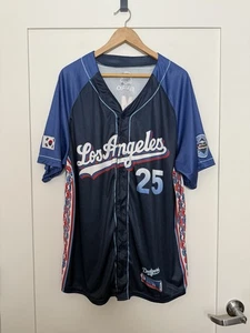 LA Dodgers Korean Heritage Night Jersey Sz XL Edman #25 Stadium Exclusive - Picture 1 of 10