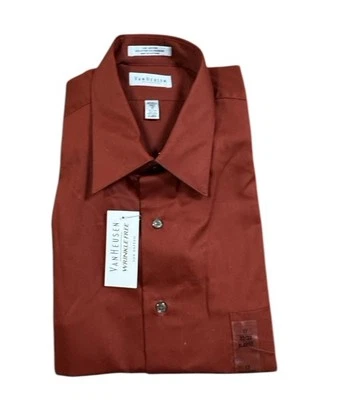 Van Heusen Dress Shirt  Lux Sateen Wrinkle Free 17.5 XLarge New With Tags - Image 1 of 4
