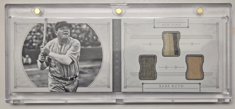 Panini National Treasures Babe Ruth 2015 ¡Juego usado! Pin Stripe!   Jersey, pinturas Foto 1 de 4