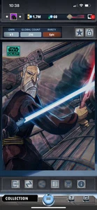 DIGITAL Star Wars Card Trader Chrome Galaxy 24 Count Dooku Aqua Lava - Picture 1 of 2
