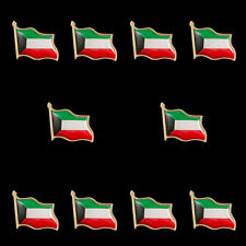 10 Pack Middle East Kuwait Metal National Flag International Travel Pins Series 