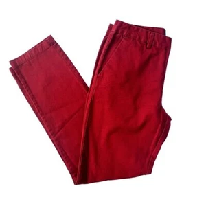 Polo Ralph Lauren Polo Boys 16 Cotton Twill Chino Pants Red Preppy Straight Leg - Picture 1 of 5