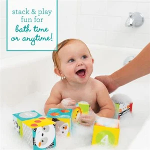 NEW Infantino Colours & Numbers Bath Blocks - Picture 1 of 3